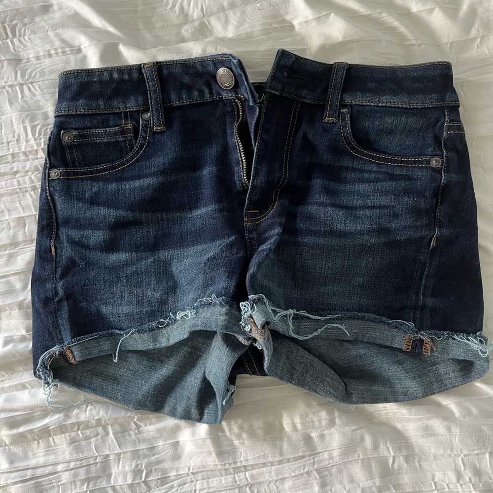 AEO Dark Blue Denim Shorts - worn once